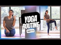 Day 2▶️ YOGA Workout For Fat Burn 🔥 | Lower body workout