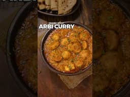 Dhaba Style Arbi Masala Curry | Arbi ki Sabji | Side Dish for Chapathi #shorts #arbicurry