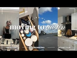 moving vlog | living in austin, organizing, shopping, & new house tour!