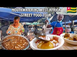 Mouthwatering West Africa street food tour in Aflao Togo Ghana border.