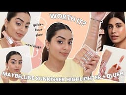 Trying The *VIRAL* Maybelline Sunkisser Highlighter + Blush‼️ ✨ Worth The Hype? 🤔