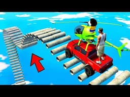 SHINCHAN AND FRANKLIN TRIED THE IMPOSSIBLE GAP PIPES BRIDGE PARKOUR CHALLENGE GTA 5