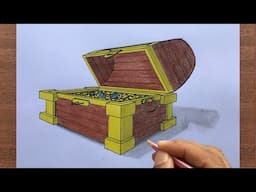 How to Draw a Treasure Chest in 2 Point Perspective