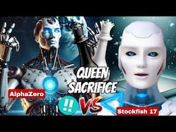 Stockfish 17 INCREDIBLELY SACRIFICED HIS QUEEN Against The King AlphaZero In Chess | Chess Game