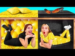 Secret Rooms Under The Bed | Rich VS Broke Funny Situations by BaRaDa Challenge