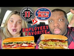 Jimmy Johns vs Jersey Mikes MASSIVE Sandwich Battle in my Car!