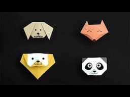 6 Origamis Muito Fáceis para Iniciantes – Rostos de Animais