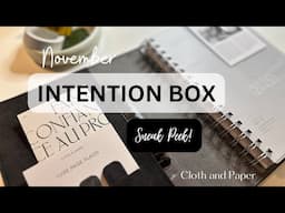 November Intention Box | ISneak Peeks | Cloth and Paper