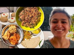 What I eat in a day in INDIA - Day 6 - a veg feast, barbecue and more food from friends!