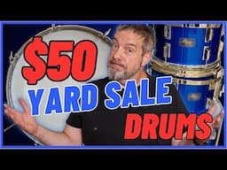 $50 Yard sale drum set (A LOT like my first set).  Super musical and fun!!