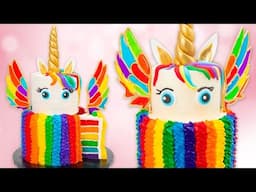 How to Make a Rainbow Unicorn Cake w/ Isomalt Wings Recipe