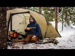 Hot Tent Winter Camping In Snow