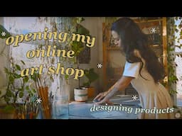 Getting ready for my shop update + designing products ✷ Autumn Art Vlog