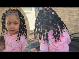 Kids bubble hairstyles/kids protective hairstyles