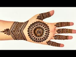 Special Gol tikki Mehndi design | Easy Stylish front hand Mehndi design