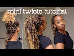 EASY PROTECTIVE STYLE FOR NATURAL HAIR ⭐️ Mini Twists With HUMAN HAIR Extensions | Step by Step