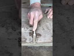 Traditional lime mortar for pointing 250 yr old Yorkstone flags #mortar #asmr #stone