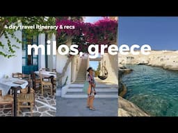 4 DAYS IN MILOS GREECE 🇬🇷 | perfect european summer vacation + recommended beaches