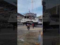 ⛵ Our Boat is FINALLY Launched in Trinidad  🇹🇹  #trinidad #boatlife #sailing