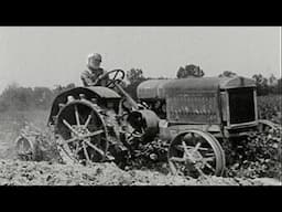 Angry Grandpa Driving A Tractor In 1920