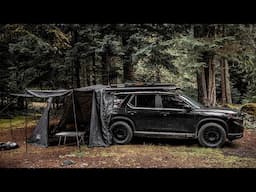 Relaxing Car Camping in a Light Rain with Dog using Kampkeeper SUV Tent