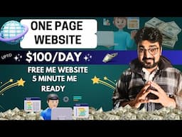 Earn upto $100/Day Just Making One page website For free|How to Make one page website & Earn Money|