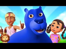 Kalu Madari Aaya In Blue Color, कालू मदारी आया, Popular Hindi Rhymes For Kids