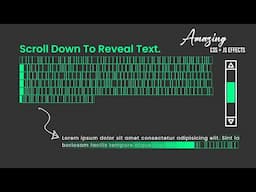 Scroll To Text Reveal Effect using CSS & Javascript