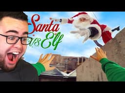 SANTA vs ELF The PARKOUR Battle!