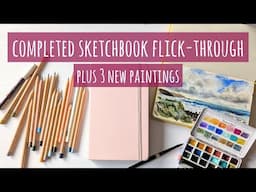 x3 Mixed-Media Sketches & A Completed Sketchbook Flick-Through (A. Gallo Tubes Watercolour Palette)