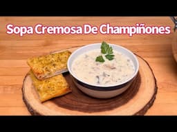 Sopa cremosa de champiñones