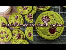 Matcha Chocolate Chunk Cookies | Vegan Dessert Recipes