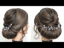 Wedding Prom Updo Tutorial For Long Length Hair.  Elegant Hairstyles