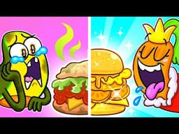 CHEAP VS EXPENSIVE Food Challenge 🍔 Rich VS Poor Swap || Avocado Couple Funny Comics