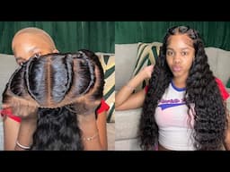 THE MOST FIRE BOMB CURLS!!✨ PRE STYLED/PLUCKED 13X6 FRONTAL WIG INSTALL | FT. WEST KISS HAIR