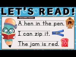 LET'S READ! | PRACTICE READING ENGLISH | SIMPLE SENTENCES | ENGLISH READING FOR KIDS | TEACHING MAMA