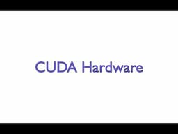 CUDA Hardware