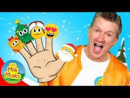 Finger Family Christmas Emoji Song | Kids Songs and Nursery Rhymes | The Mik Maks