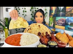 INDIAN FOOD MUKBANG | BUTTER CHICKEN | GARLIC NAAN | + Random facts about me