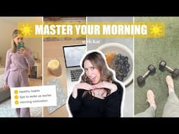 how to *actually* become a morning person and wake up earlier | ☀️MASTER YOUR MORNING☀️ with Kat!