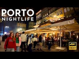 Saturday night in Porto PORTUGAL: Gaia & Ribeira Nightlife 4K HDR