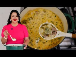 Creamy GROUND BEEF Poblano potato Soup recipe, Quick & Easy Creamy Soup ! ( ONE POT MEAL )