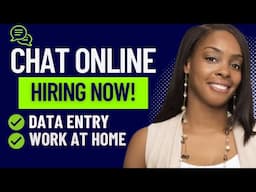 🔥HIRING! Online CHAT Remote Jobs| DATA ENTRY + BONUS Part-Time Work from Home Job