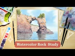 Sea Arch Watercolor Painting | "Rocky Sea Arch"