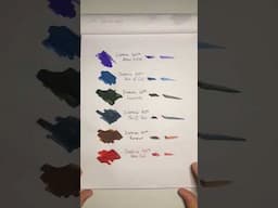 Diamine 160th Anniversary inks swatches. #fountainpen #inkswatch #shorts