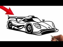 How To Draw A Race Car - Easy Super Race Car Drawing - How to draw a car step by step