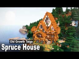 Minecraft: How to build a Spruce House | Easy Tutorial