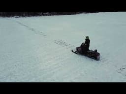 Snowmobile Drone Footage (Riding in Vermont)