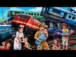 रेल दुर्घटना - Train Accident Story | Animated Odisha Train Accident - Rescue Operation | MDTV