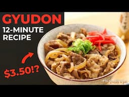 How to Make GYUDON (Japanese BEEF BOWL) with The Sushi Man